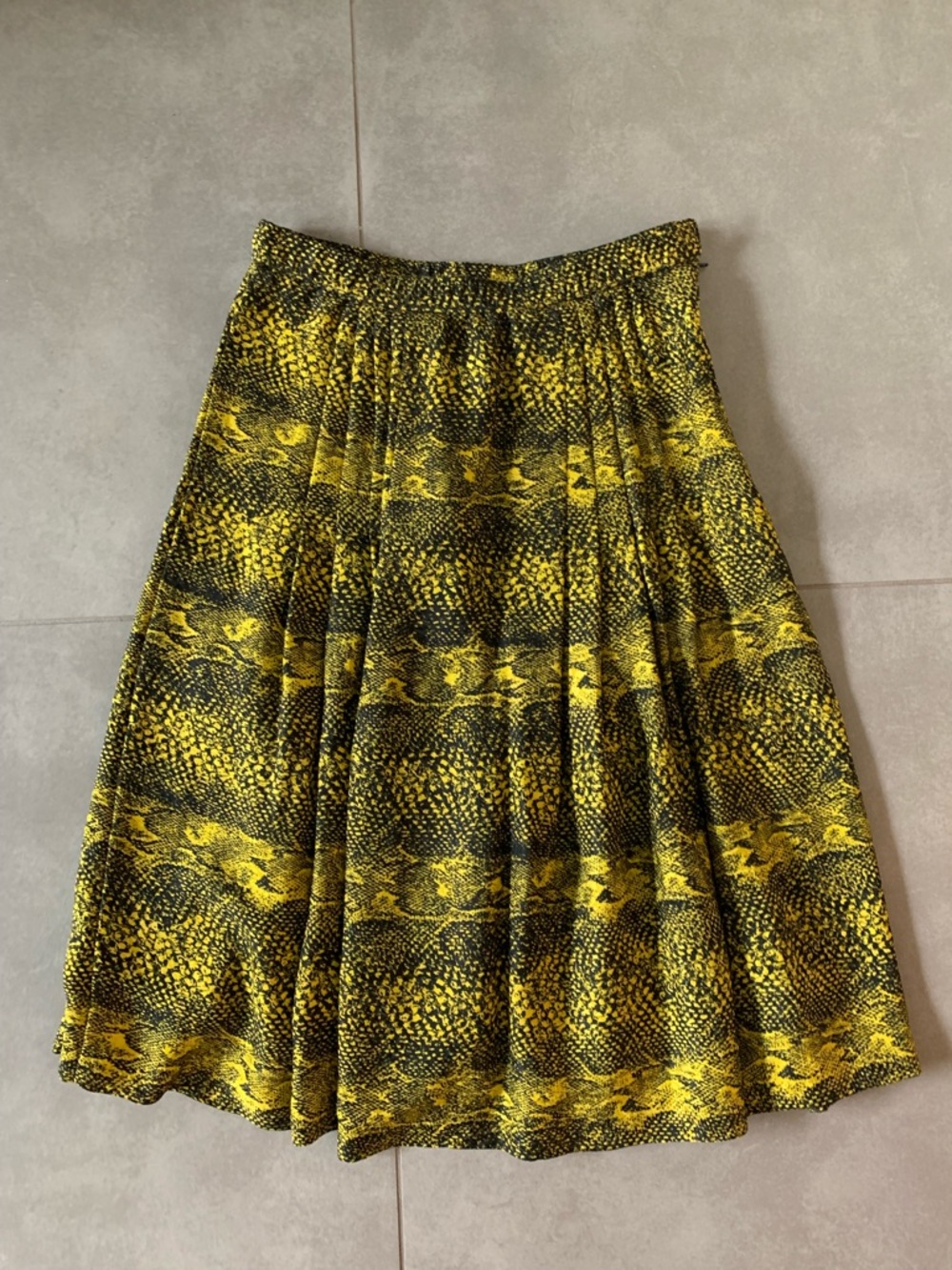 Vintage Snakeskin Pleated Skirt